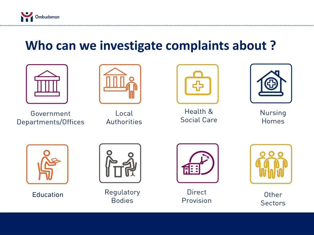 who can we investigate complaints about