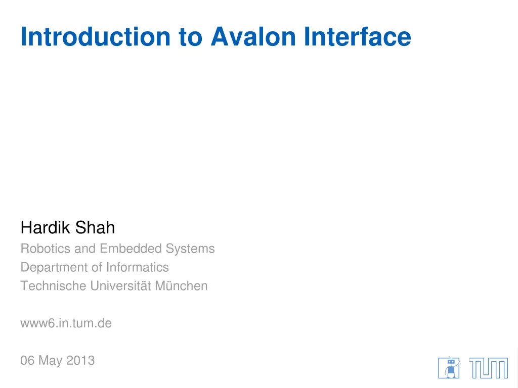introduction to avalon interface