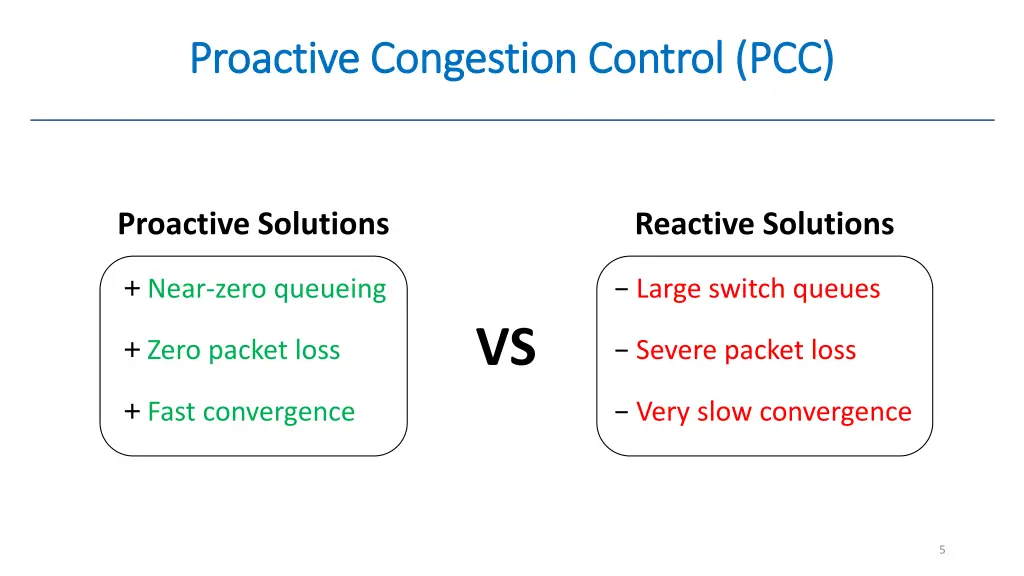 proactive congestion control pcc proactive