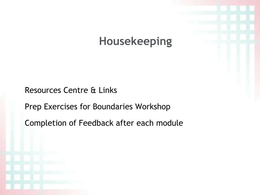 housekeeping