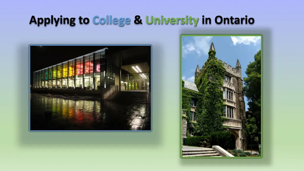applying to college university in ontario