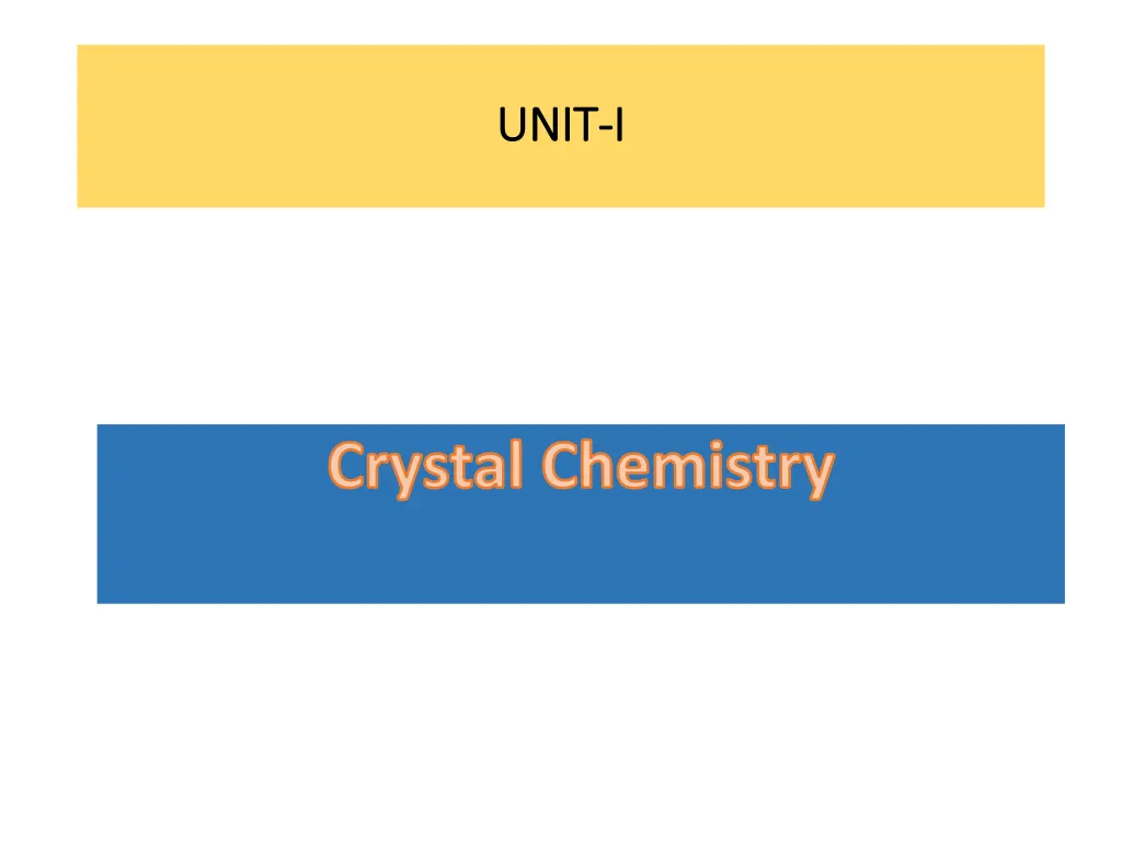 unit unit i i