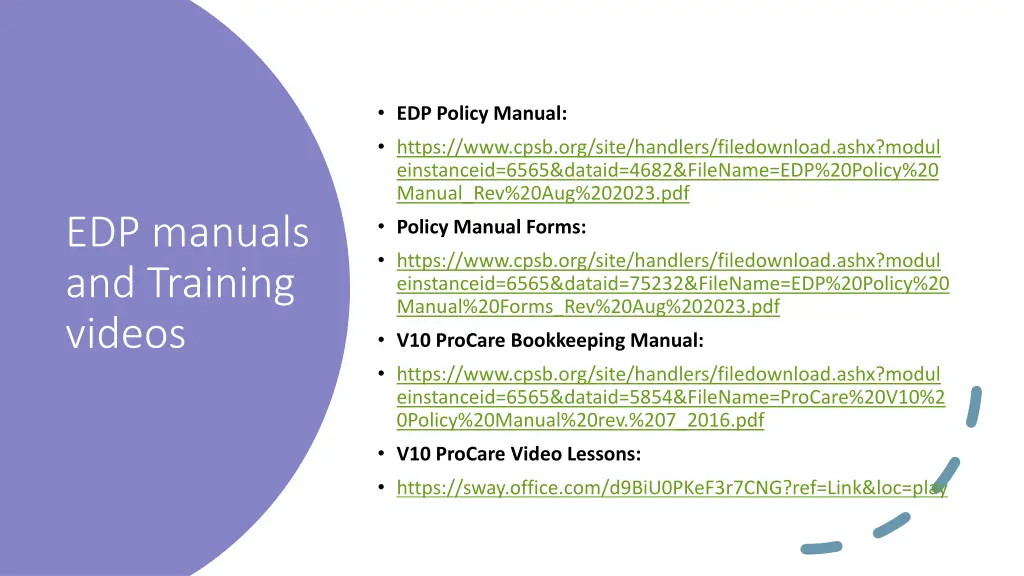 edp policy manual https www cpsb org site