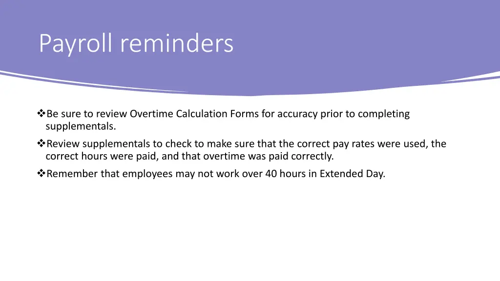 payroll reminders