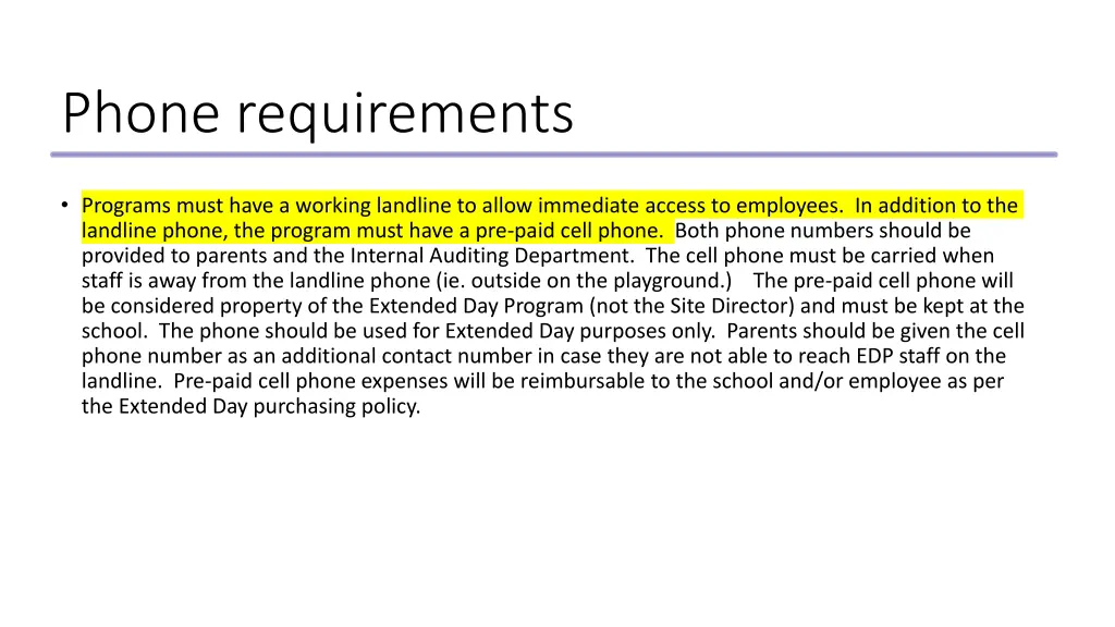 phone requirements