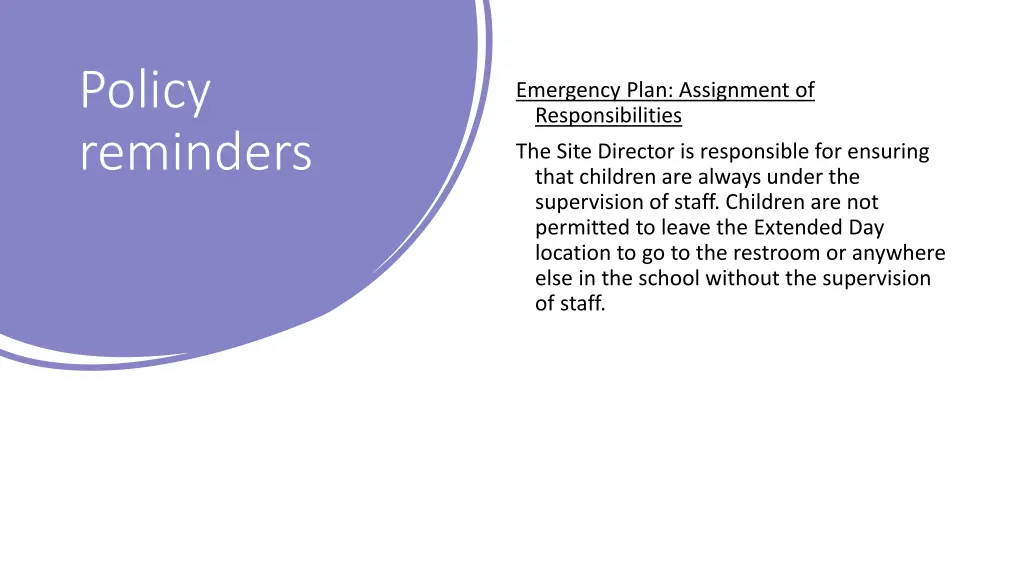 policy reminders 3