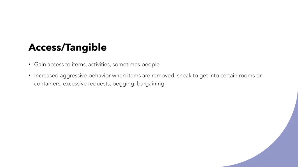 access tangible