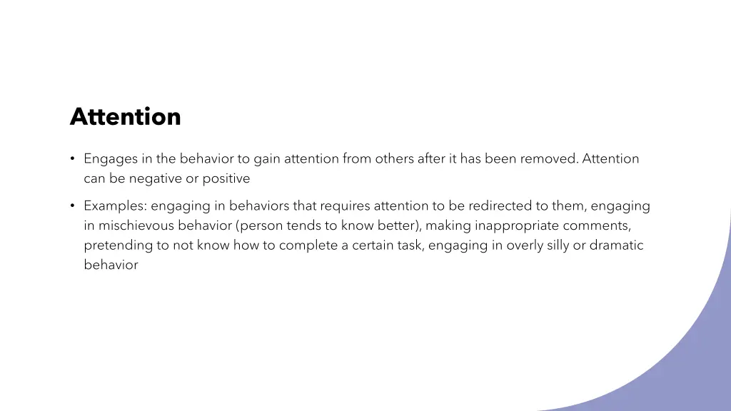 attention