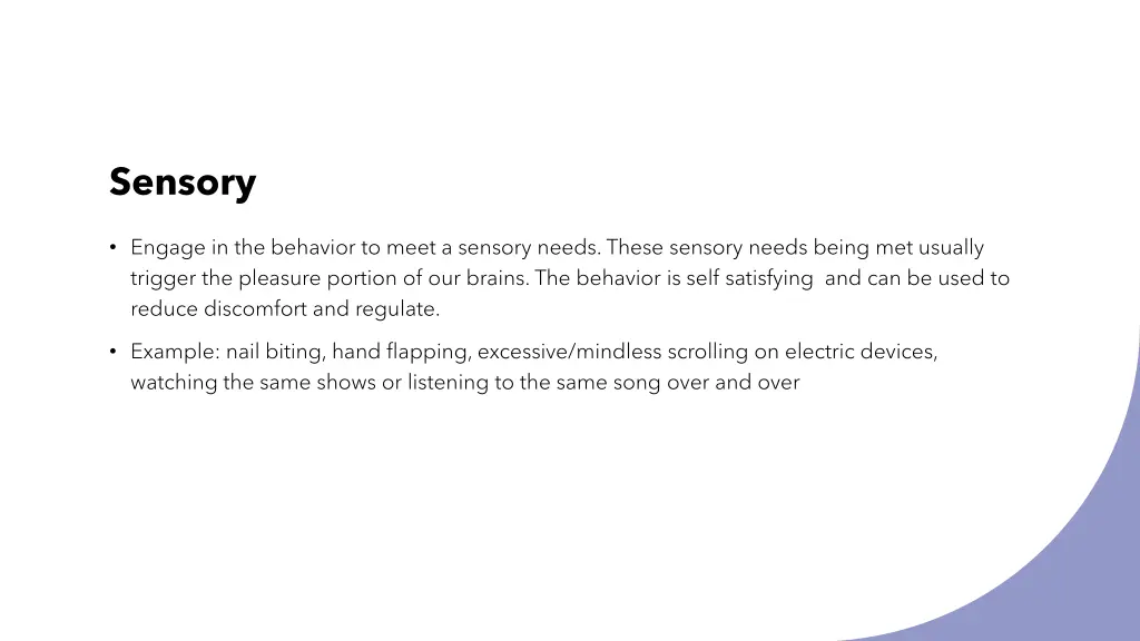sensory