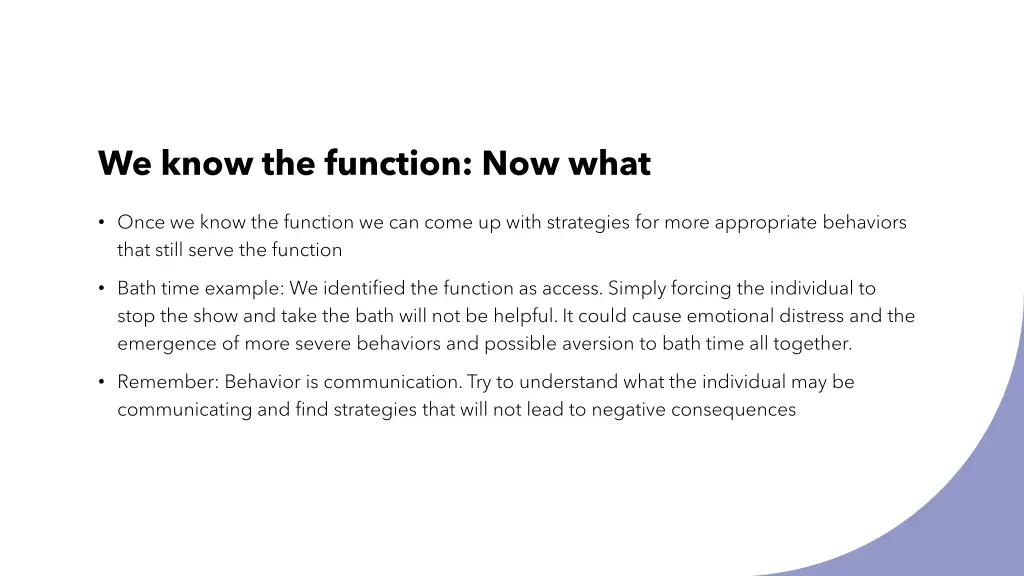 we know the function now what
