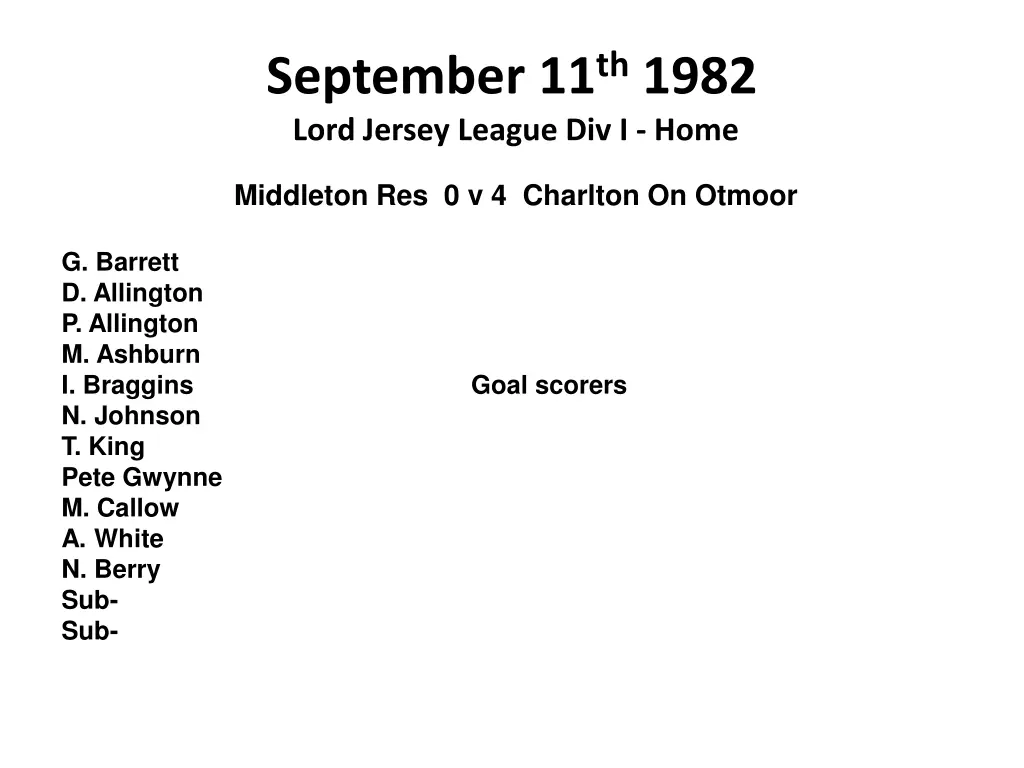 september 11 th 1982 lord jersey league div i home