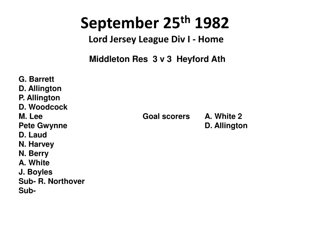 september 25 th 1982 lord jersey league div i home