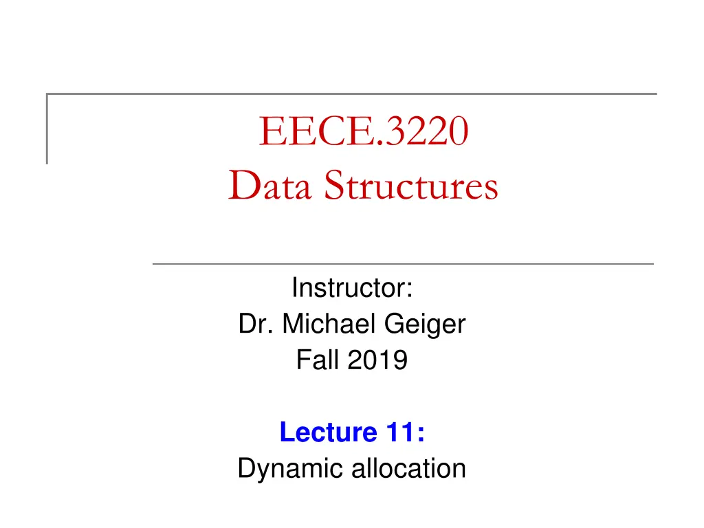 eece 3220 data structures