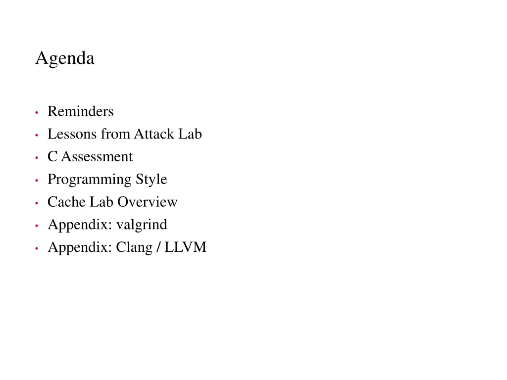 agenda