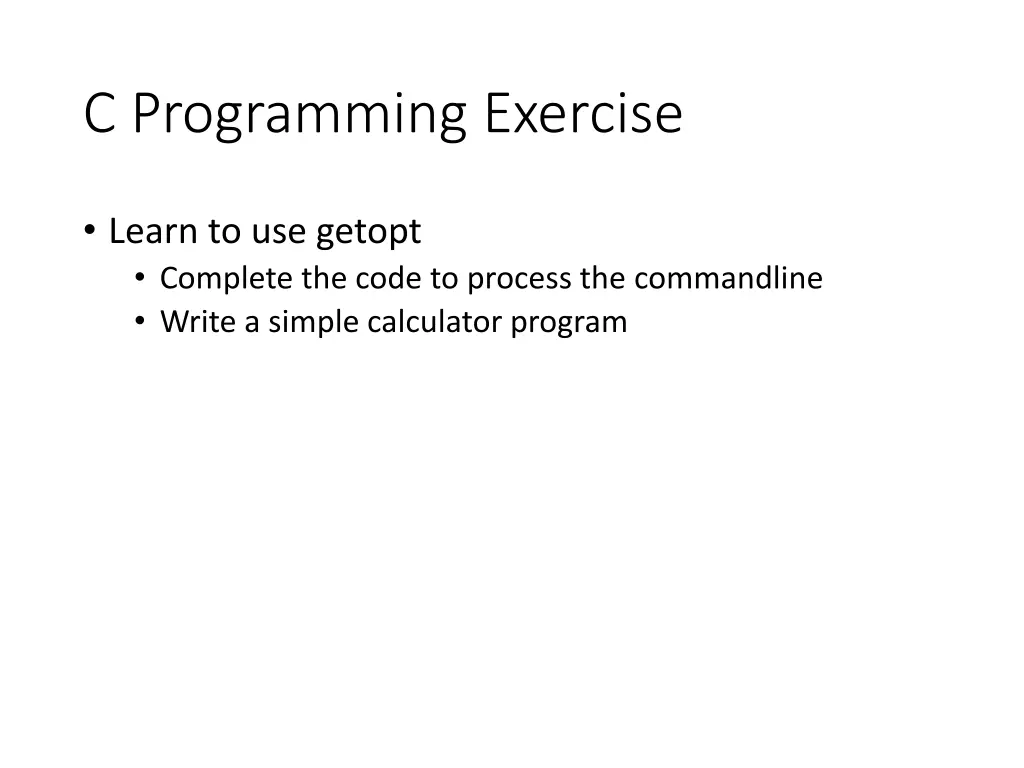 c programming exercise