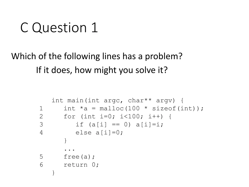 c question 1
