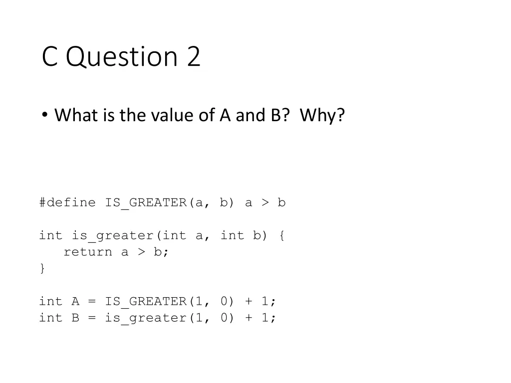 c question 2