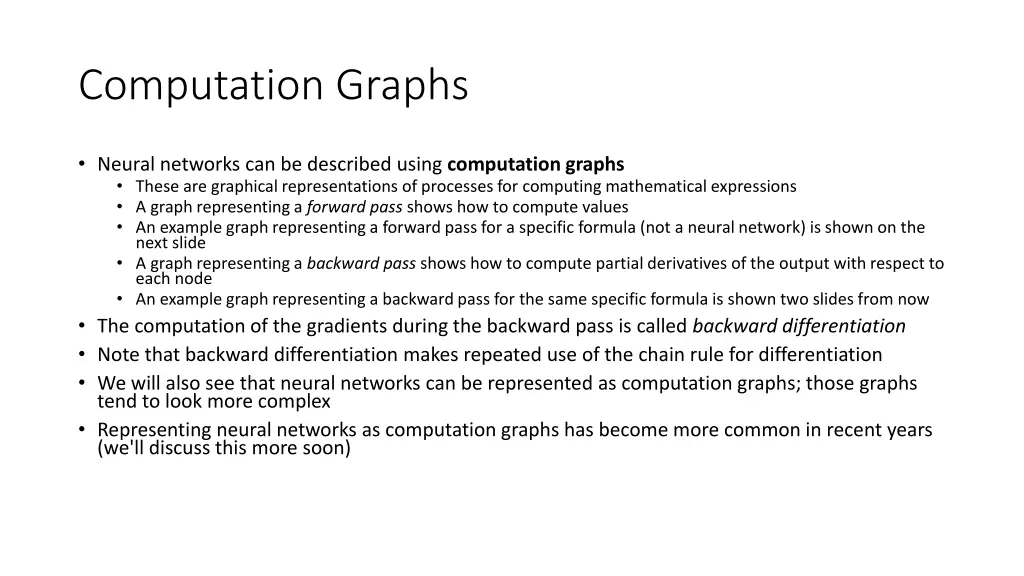 computation graphs