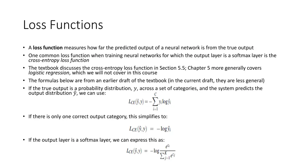 loss functions