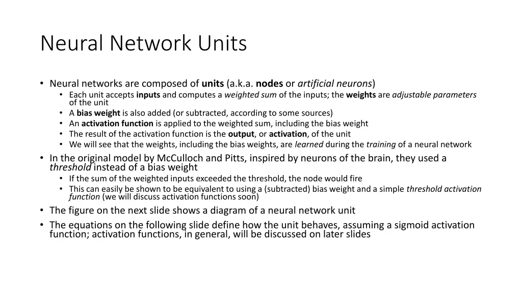 neural network units