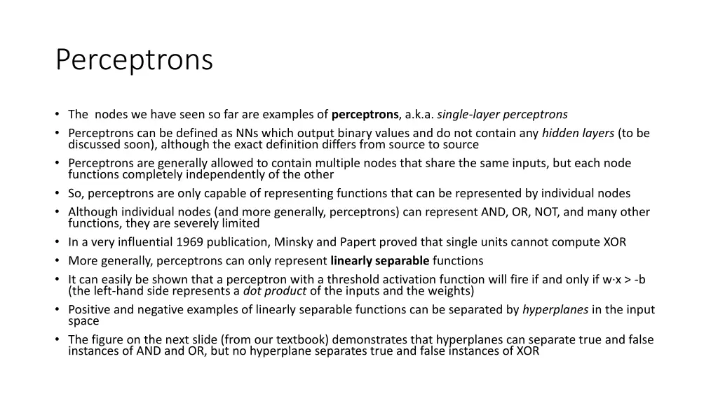 perceptrons