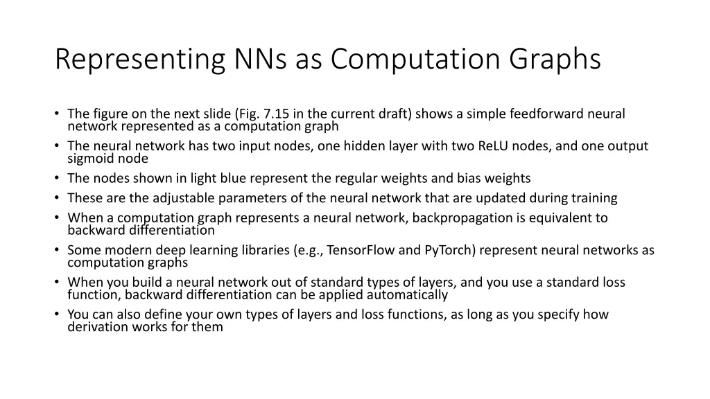representing nns as computation graphs