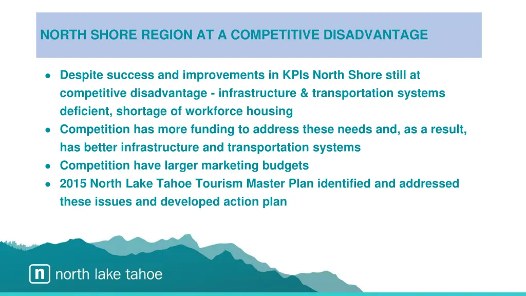 north shore region at a competitive disadvantage