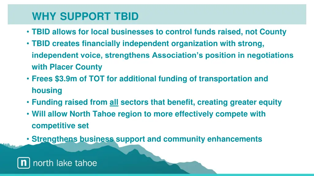 why support tbid
