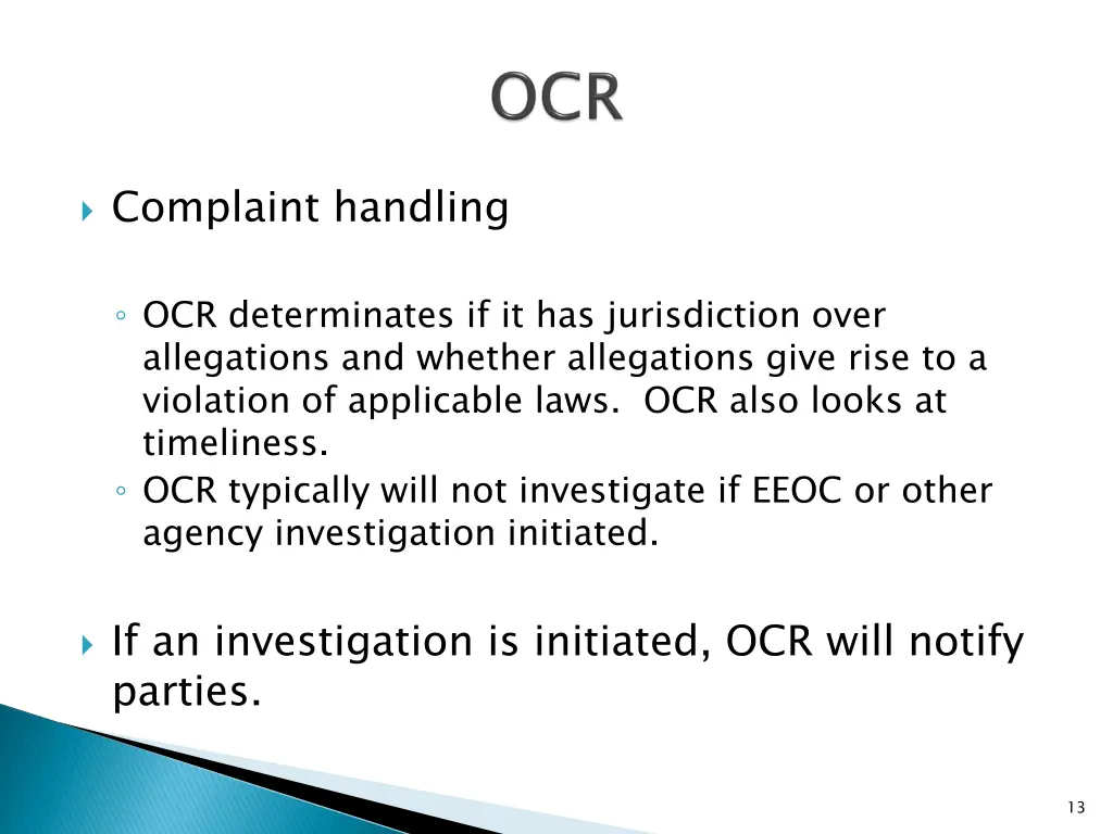 complaint handling