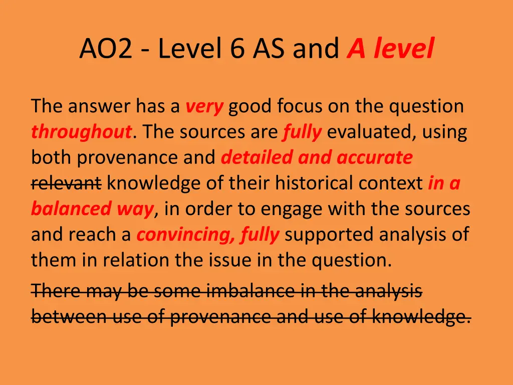 ao2 level 6 as and a level