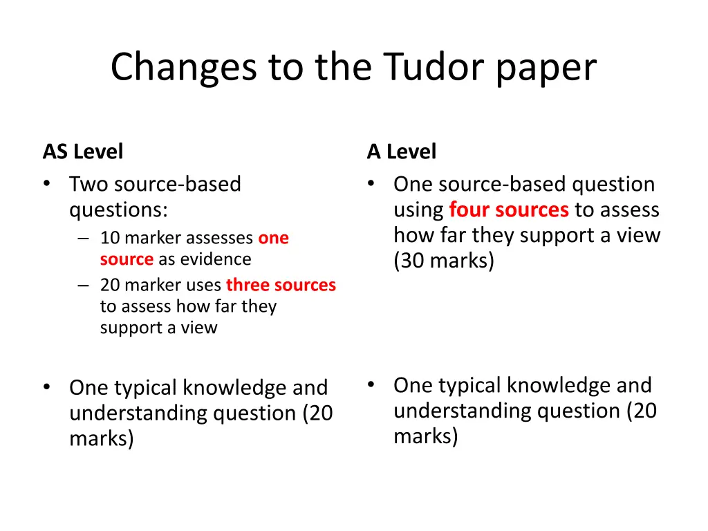 changes to the tudor paper