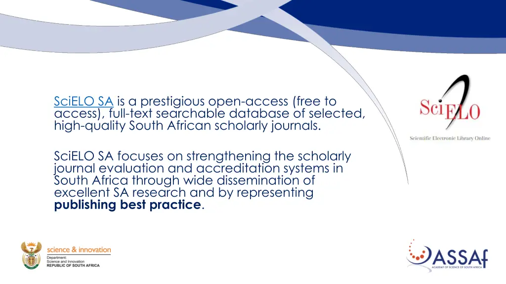 scielo sa is a prestigious open access free