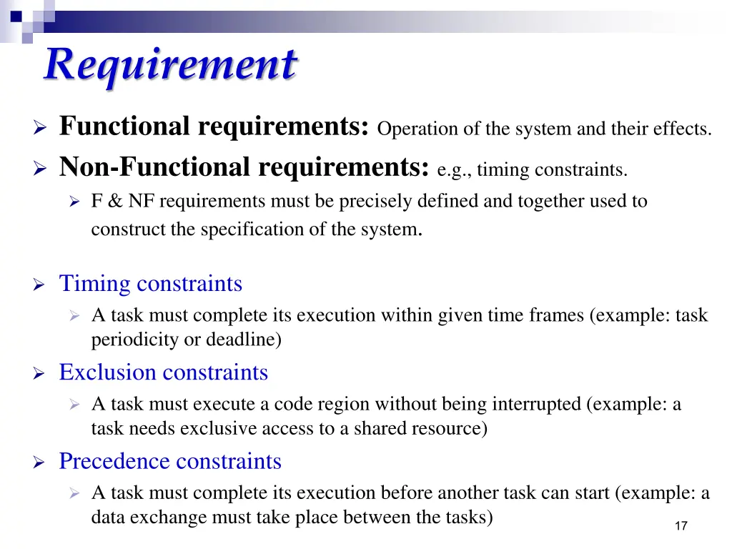 requirement
