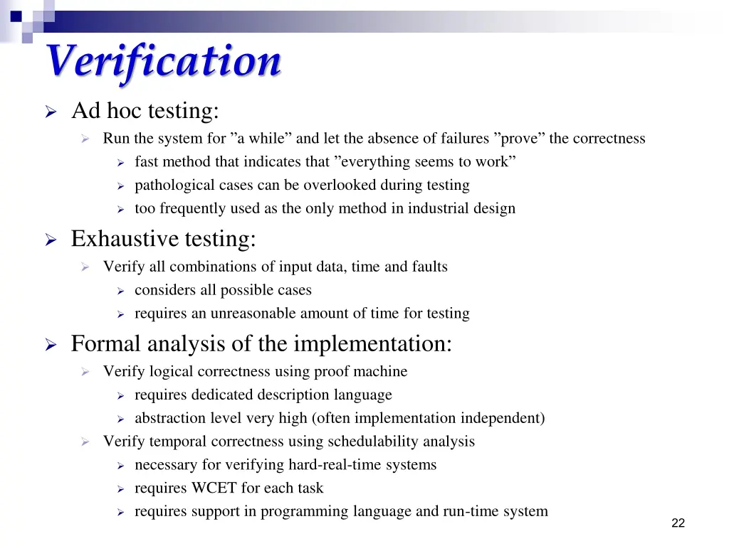 verification ad hoc testing run the system