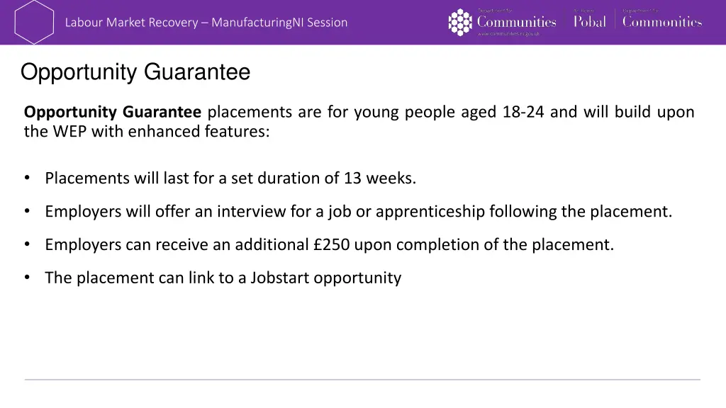 labour market recovery manufacturingni session 10