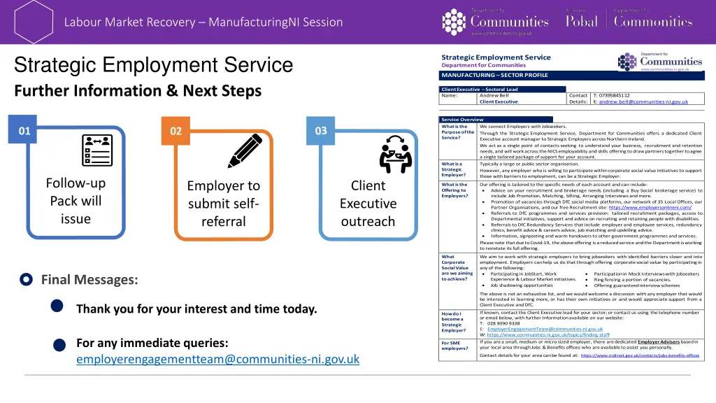 labour market recovery manufacturingni session 14