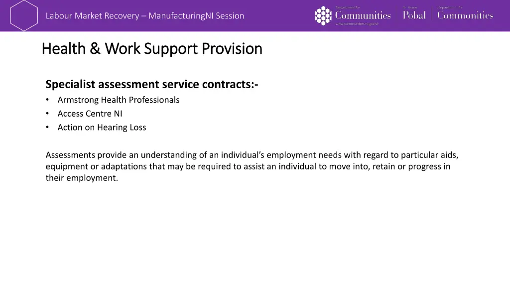 labour market recovery manufacturingni session 7