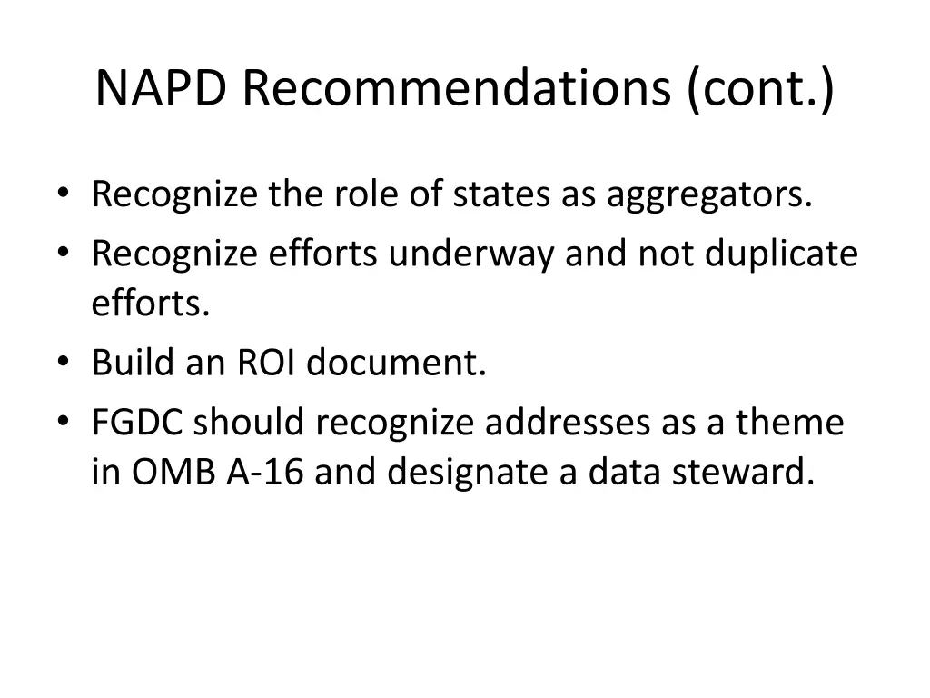 napd recommendations cont
