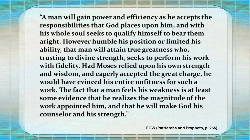 a man will gain power and efficiency