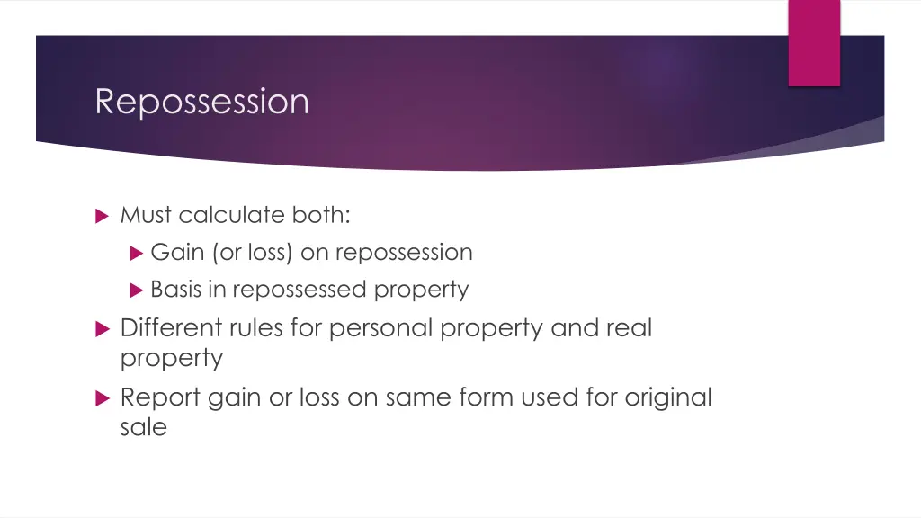 repossession