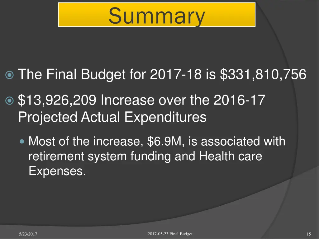summary
