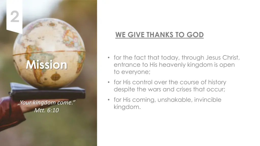 we give thanks to god 1