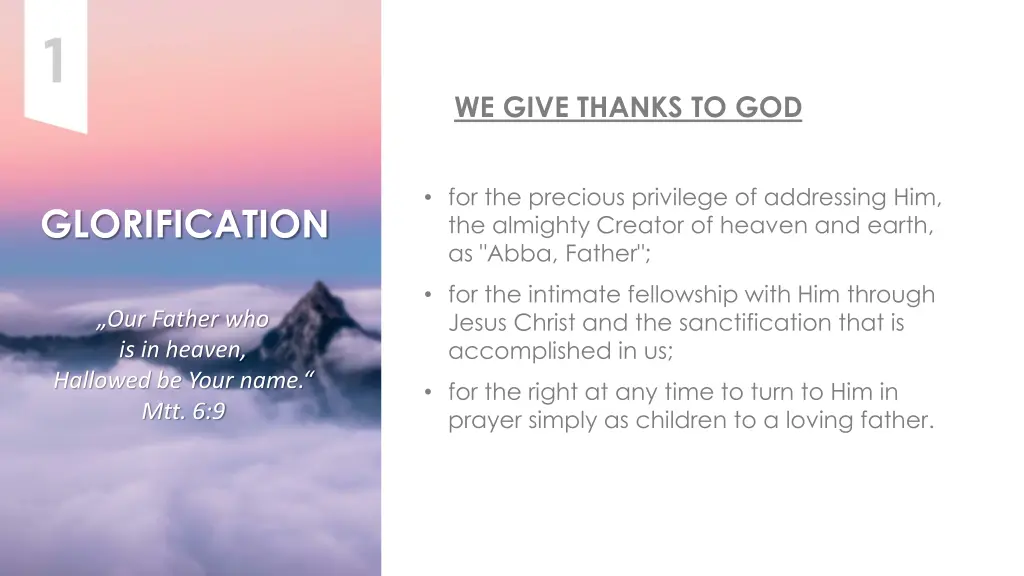 we give thanks to god