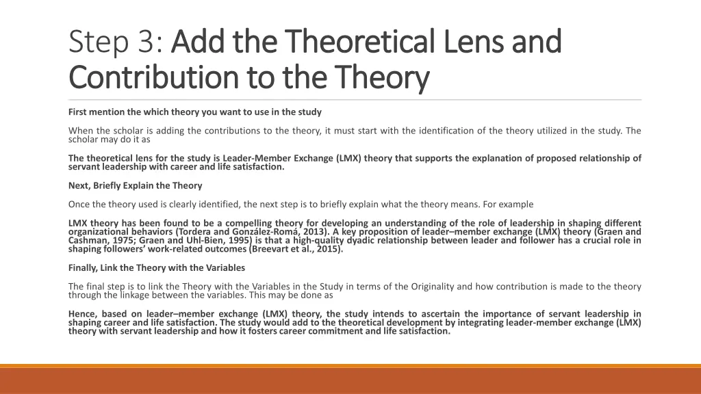 step 3 add the theoretical lens