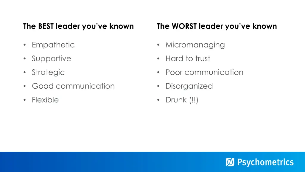 the best leader you ve known