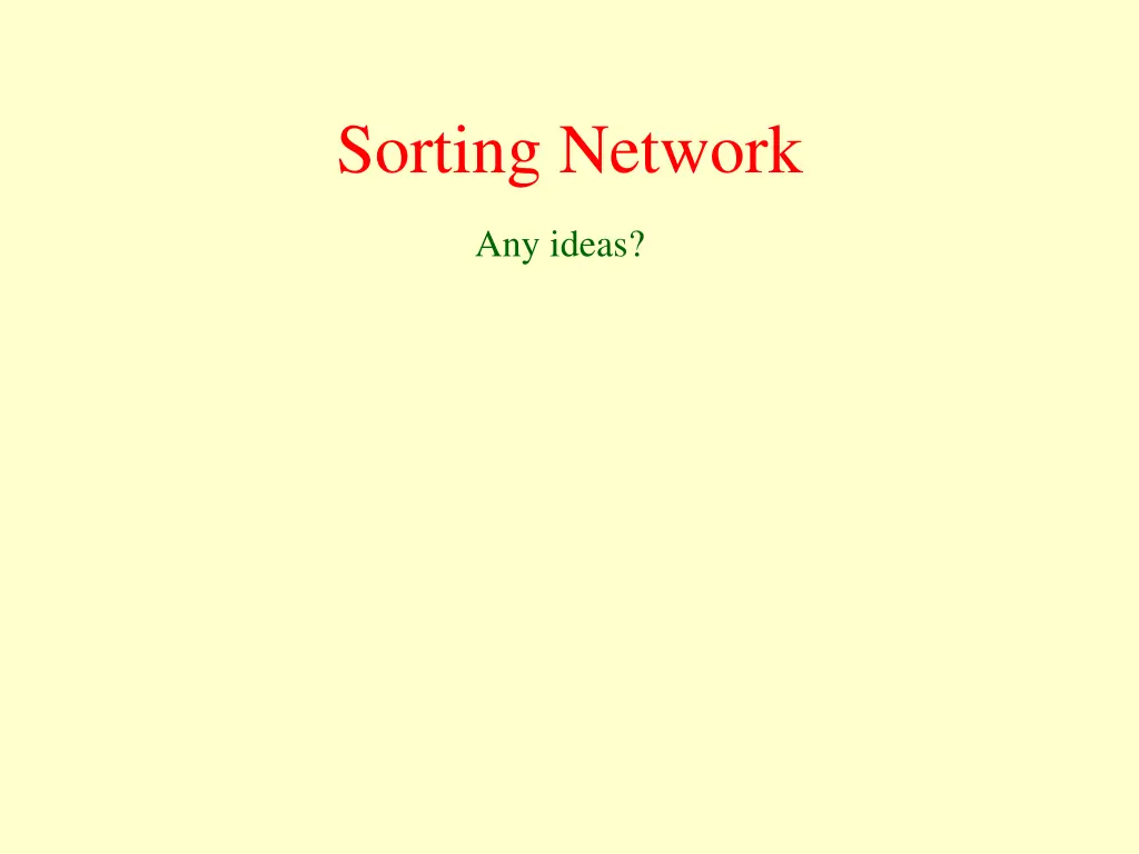 sorting network