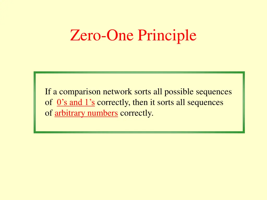 zero one principle