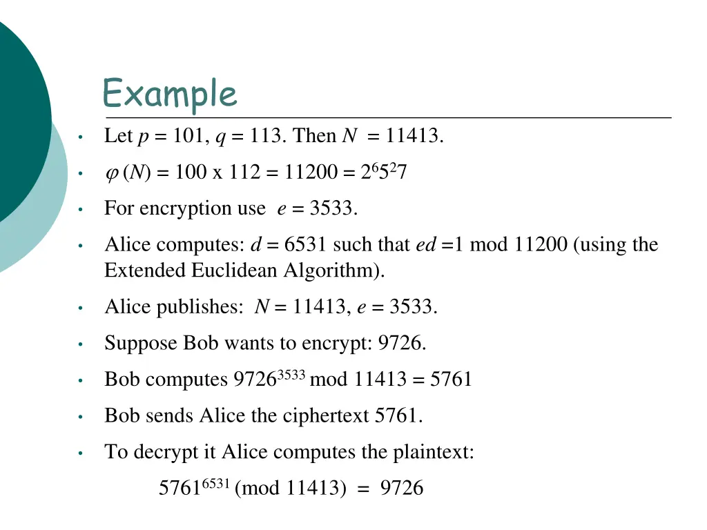 example let p 101 q 113 then n 11413