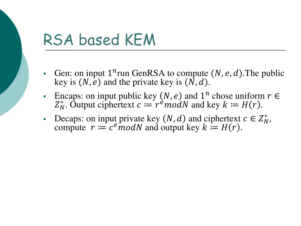 rsa based kem