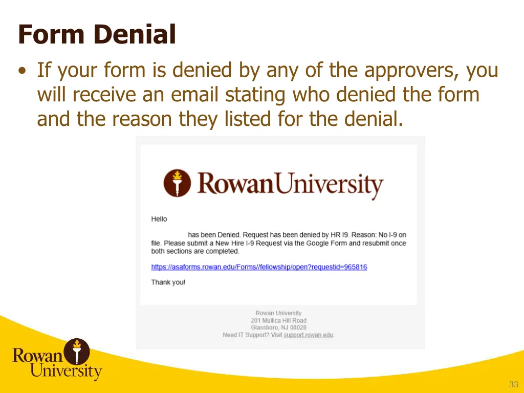 form denial if your form is denied